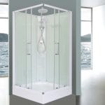 Aeros 4000 Aqua Series square corner-entry shower cubicle internal view