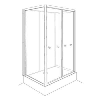 Aeros shower rectangle double door model assembly Step 1