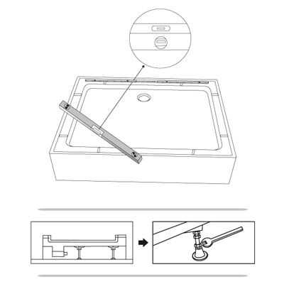 Aeros shower rectangle double door model assembly Step 2