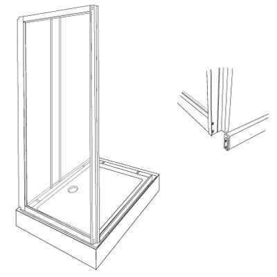 Aeros shower rectangle double door model assembly Step 7