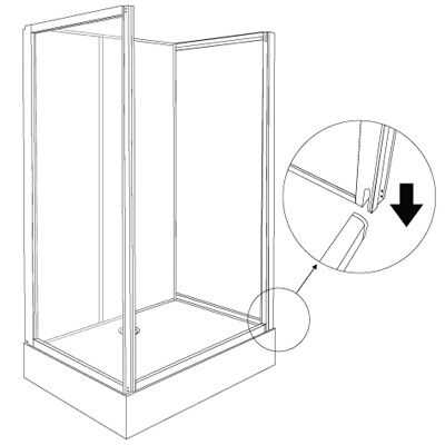 Aeros shower rectangle double door model assembly Step 8