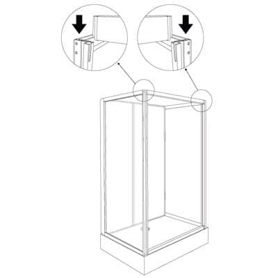 Aeros shower rectangle double door model assembly Step 9