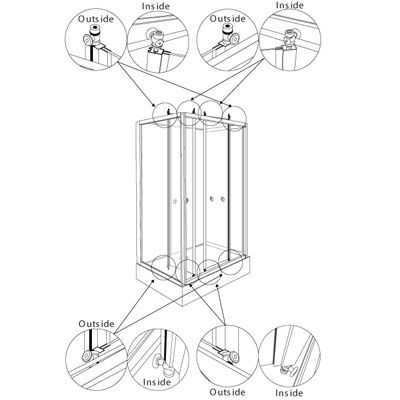 Aeros shower rectangle double door model assembly Step 12