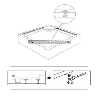 Aeros shower double door square model assembly Step 2