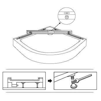 Aeros shower round model assembly Step 2