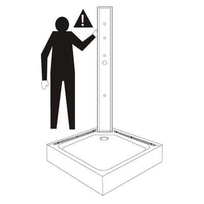 Aeros shower double door square model assembly Step 3