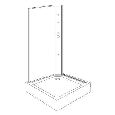 Aeros shower double door square model assembly Step 4