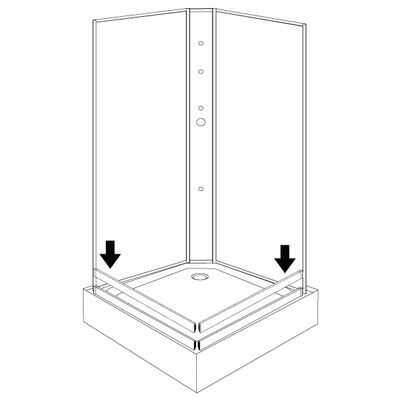 Aeros shower double door square model assembly Step 6