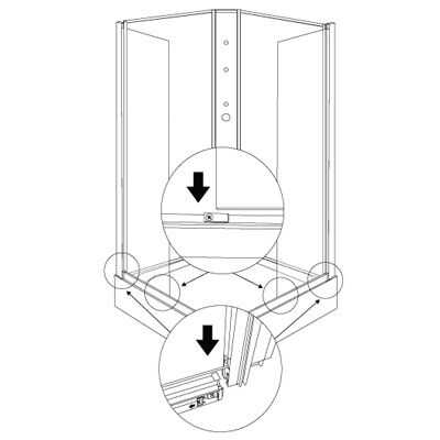 Aeros shower double door square model assembly Step 7