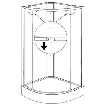 Aeros shower round model assembly Step 8