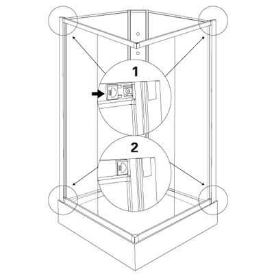 Aeros shower double door square model assembly Step 10