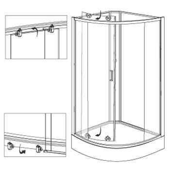 Aeros shower round model assembly Step 11