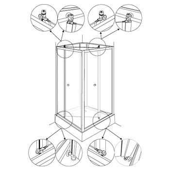 Aeros shower square model assembly Step 12