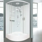 Aeros 12000 Aqua Series deluxe shower cubicle Aeros 12000 Aqua Series deluxe round corner-entry shower cubicle