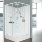 Aeros 14000 Aqua Series deluxe square corner-entry shower cubicle