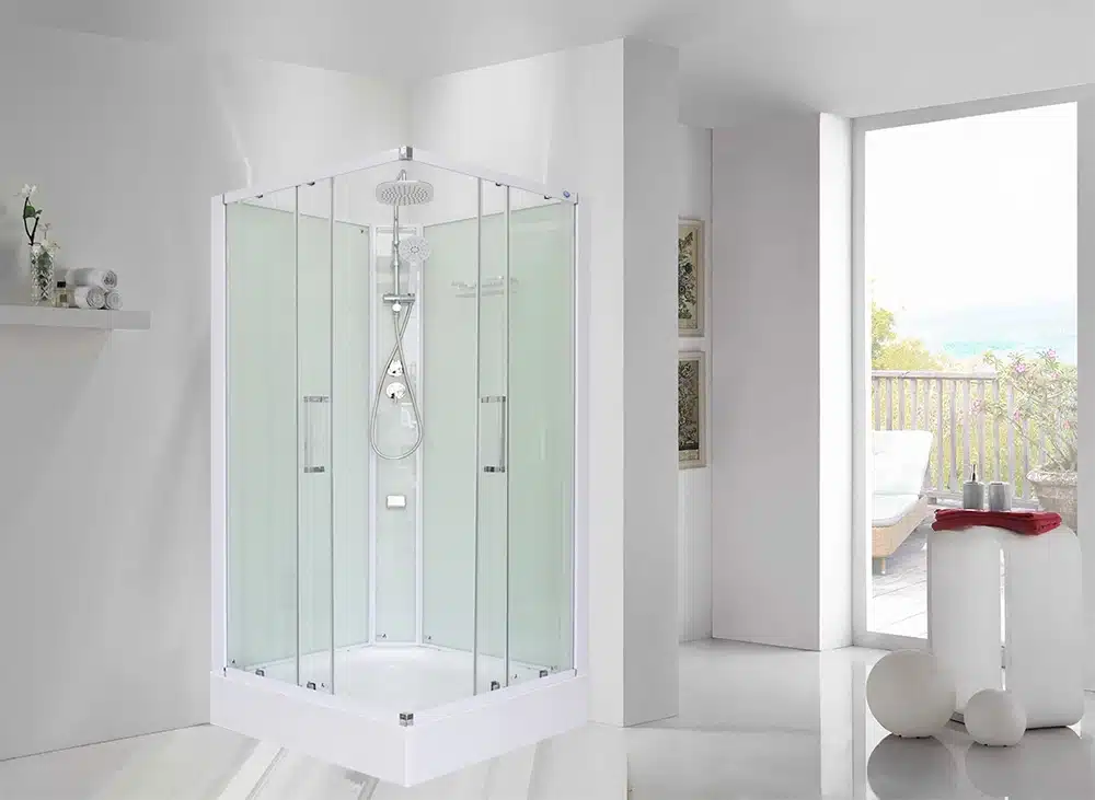 Shower pods vs tiles – Aeros 4000 Aqua Series fully enclosed shower cubicle