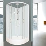 Aeros 11000 Aqua Series round corner-entry shower cubicle internal view