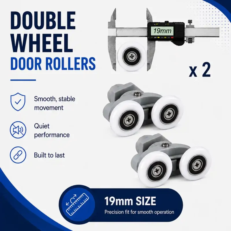 19mm Double wheel rollers x 2