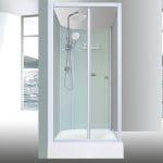 Aeros 3000 Aqua Series square front-entry shower cubicle internal view