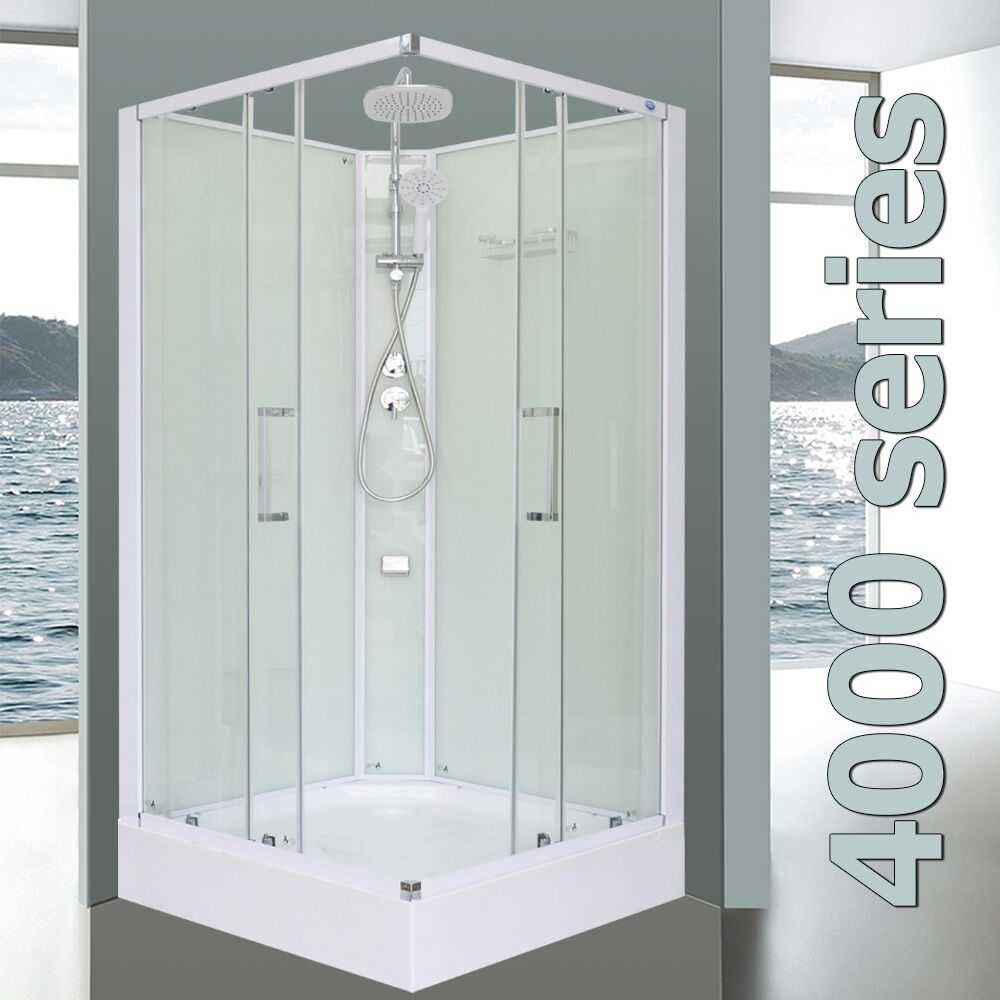 Aeros 4000 Basic square corner-entry shower cubicle