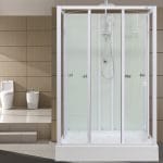 Aeros 5000 Aqua Series rectangular front-entry shower cubicle internal view