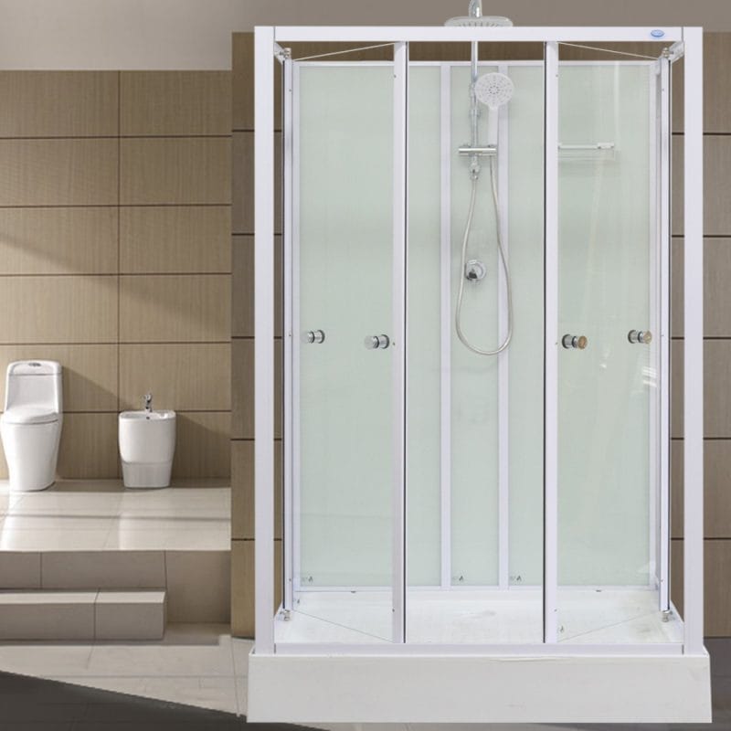 Aeros 5000 Aqua Series rectangular front-entry shower cubicle internal view