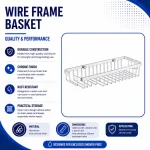 Aeros aluminium wire-frame shower basket