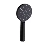 Black Aeros 3-function hand shower with round spray face