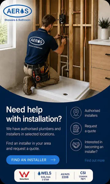 Aeros authorised shower installers and installation quote service