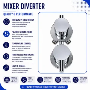 Chrome mixer diverter