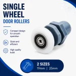 19mm or 25mm Single wheel rollers